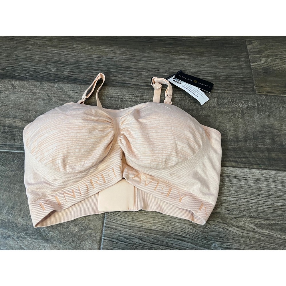 Kindred Bravely Sublime Hands-Free Pumping Nursing Bra Pink Peach NWT